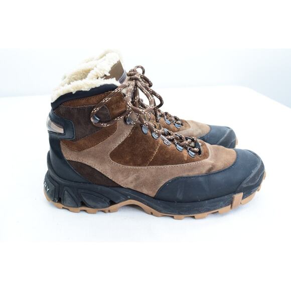 Burberry Men's Tor Genuine Shearling Lined Hiking Boot Brown 42 FLAWS READ - Picture 7 of 12